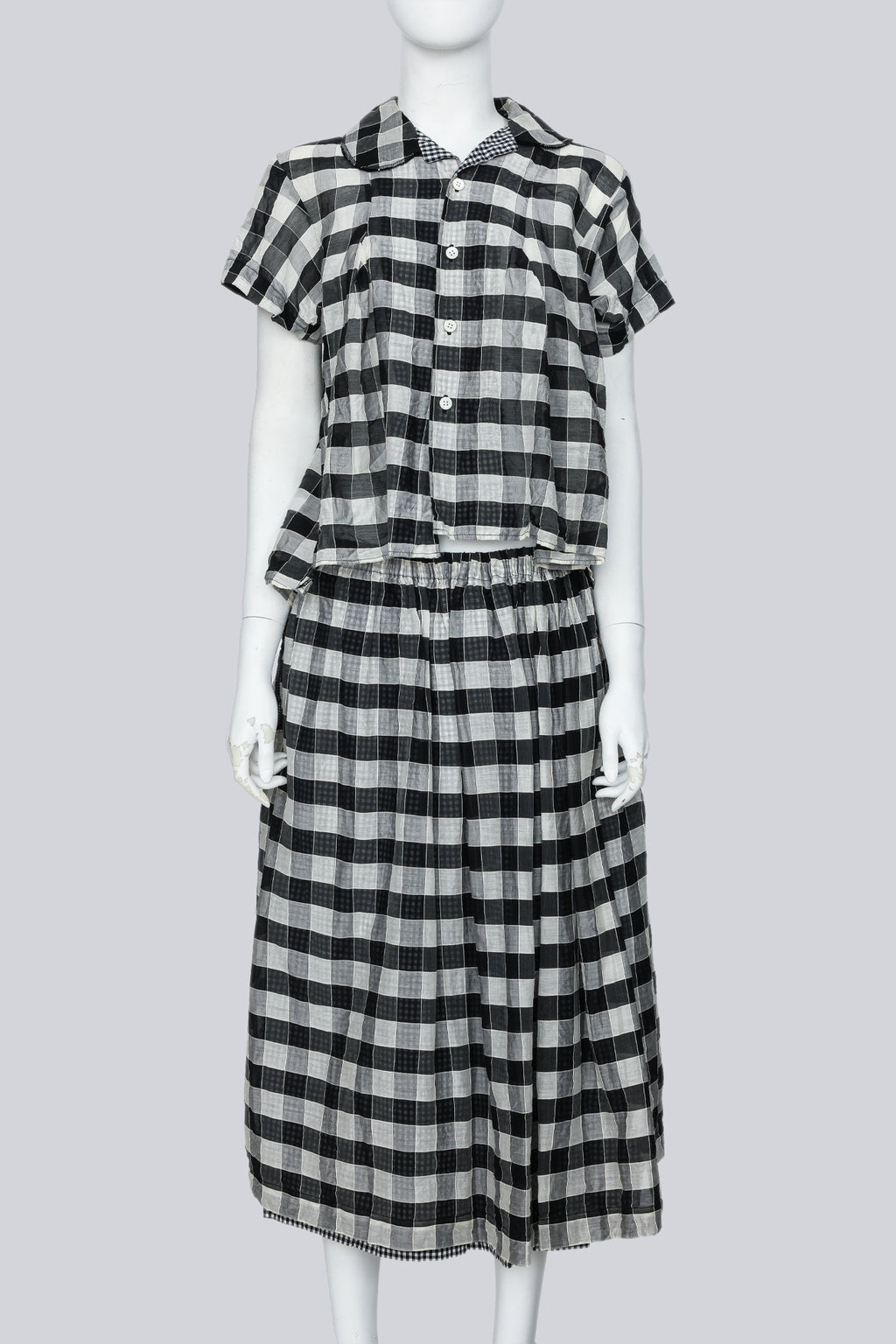 COMME DES GARCONS TRICOT - A BLACK AND WHITE CHECK SET