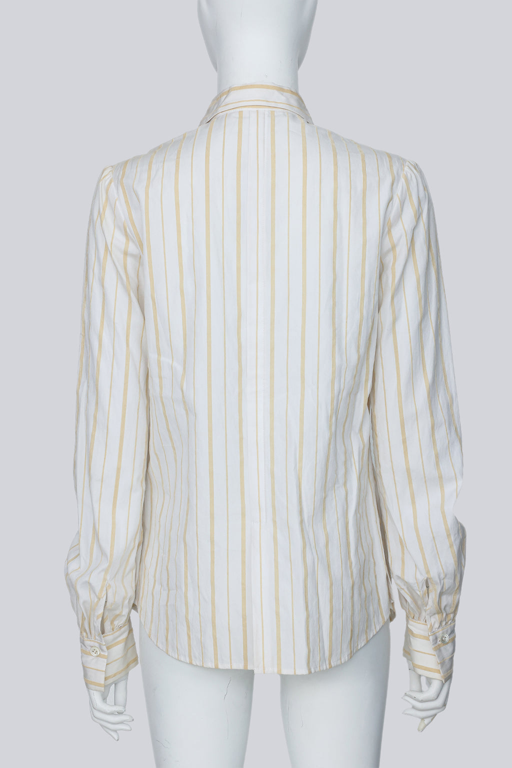 YOHJI YAMAMOTO NOIR - A STRIPED BUTTON UP SHIRT