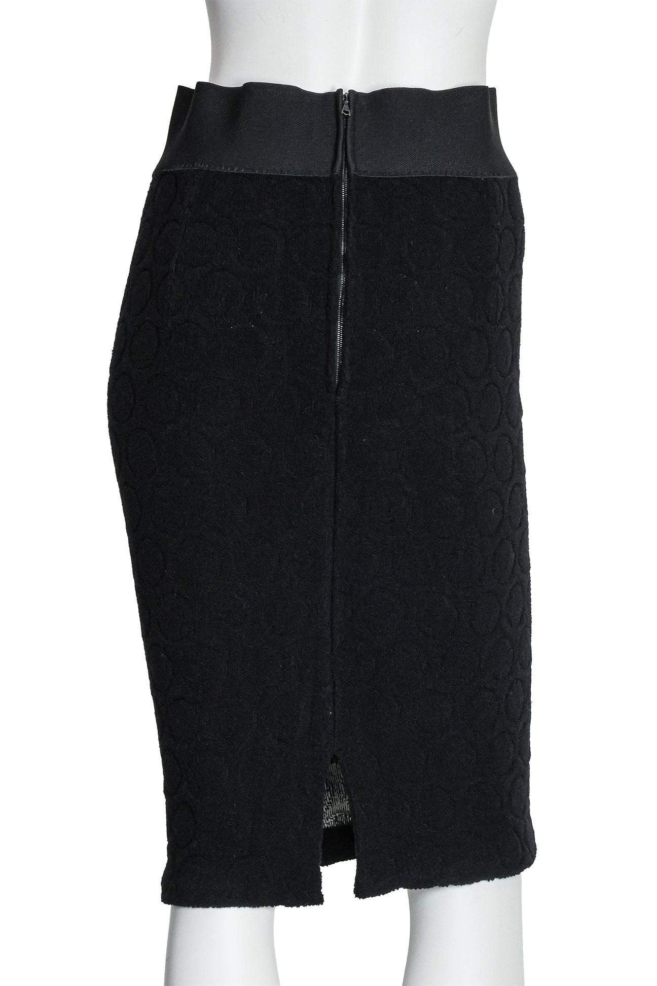 MARC JACOBS - A MONOCHROME POLKA DOT PRINT SKIRT
