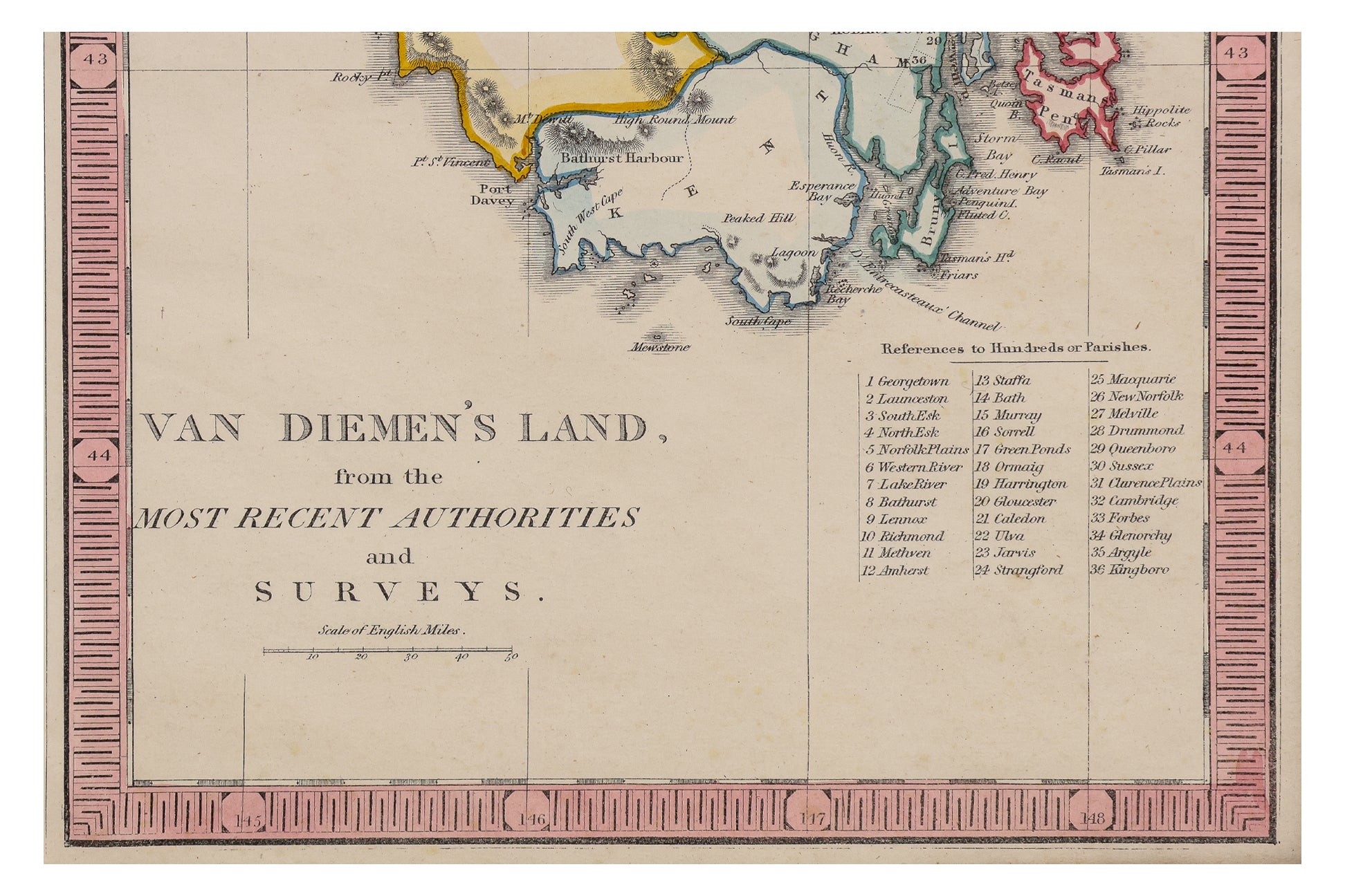 NEW SOUTH WALES & VAN DIEMEN'S LAND FROM THE MOST RECENT AUTHORITIES... GEORGE PHILIP, 1874