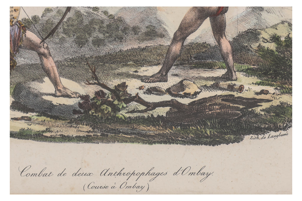 THREE HAND-COLOURED ETHNOGRAPHIC ENGRAVINGS, J ARAGO, 1842
