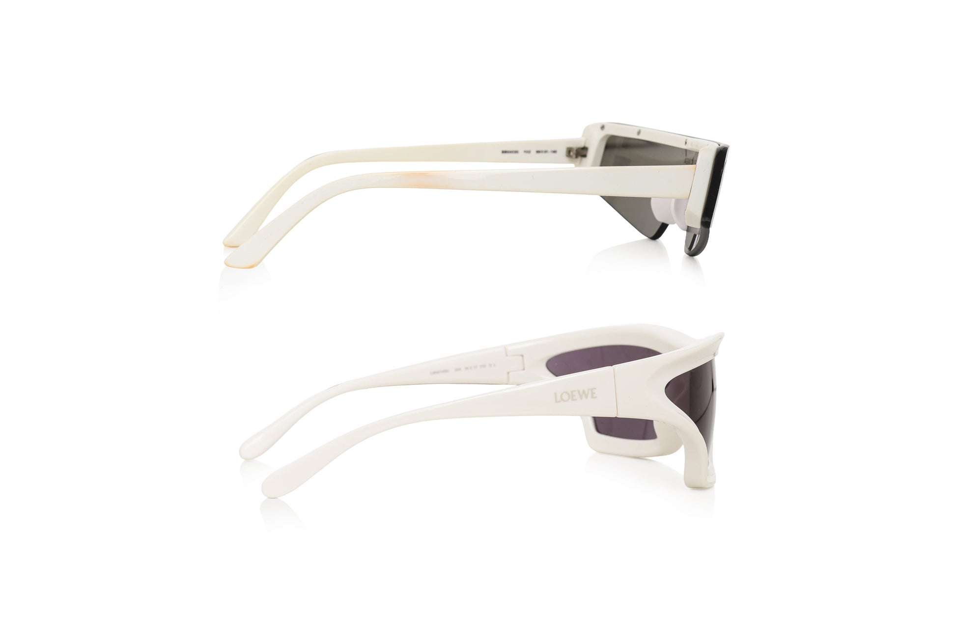 BALENCIAGA & LOEWE - TWO PAIRS OF MIRRORED VISOR SUNGLASSES