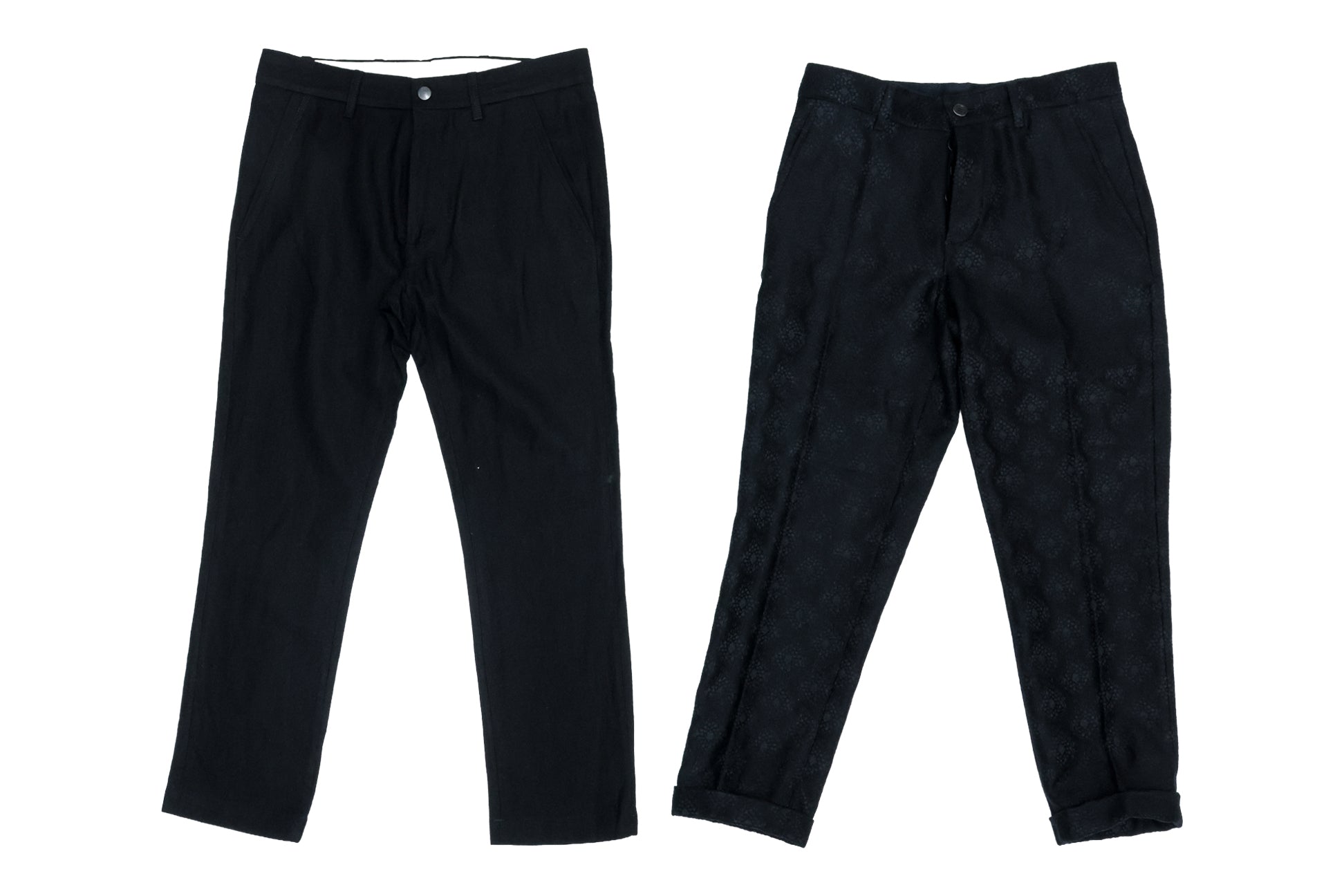 ANN DEMEULEMEESTER - TWO BLACK TROUSERS