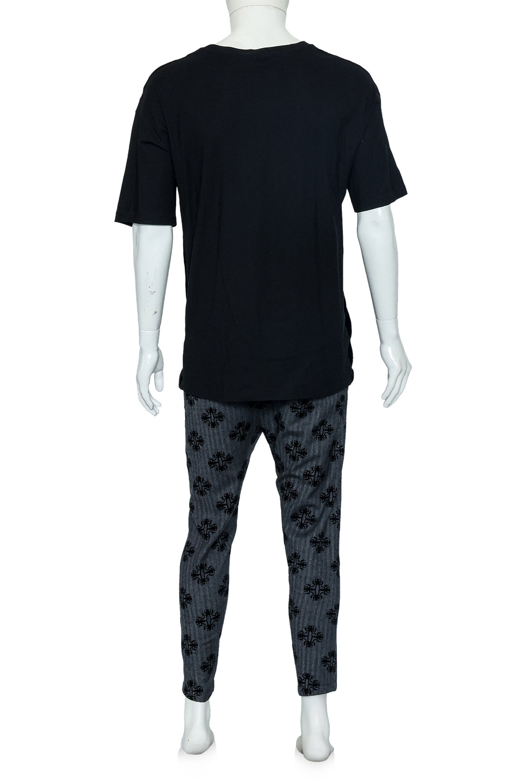 ANN DEMEULEMEESTER - A VELVET SHIRT AND TROUSERS ENSEMBLE