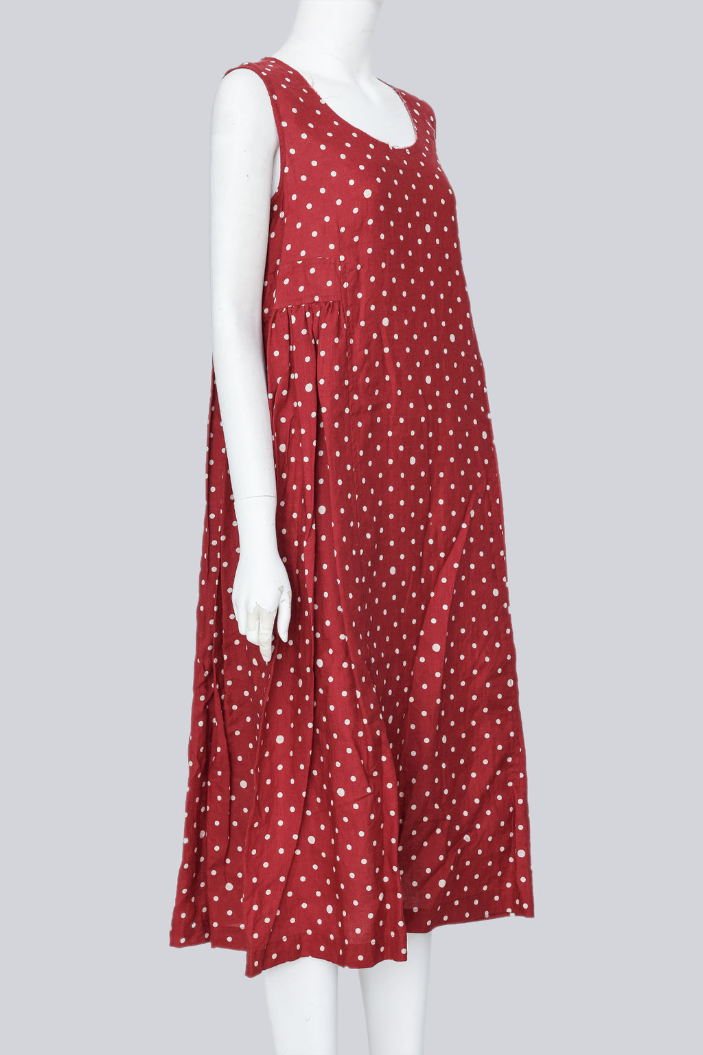 COMME DES GARÇONS - A RED POLKA DOT SLEEVELESS DRESS