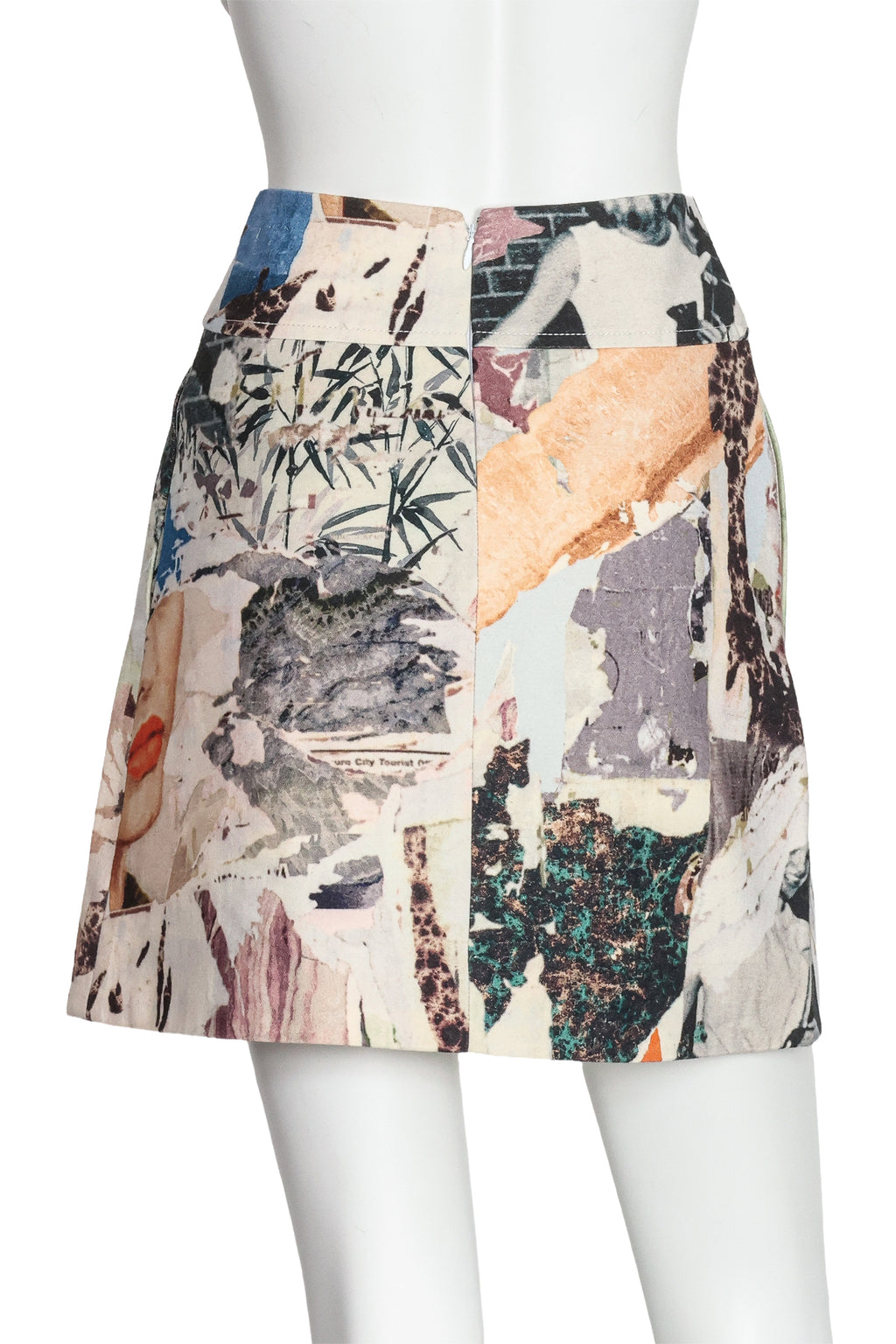 CARVEN - A PHOTOGRAPHIC COLLAGE PRINT MINI SKIRT
