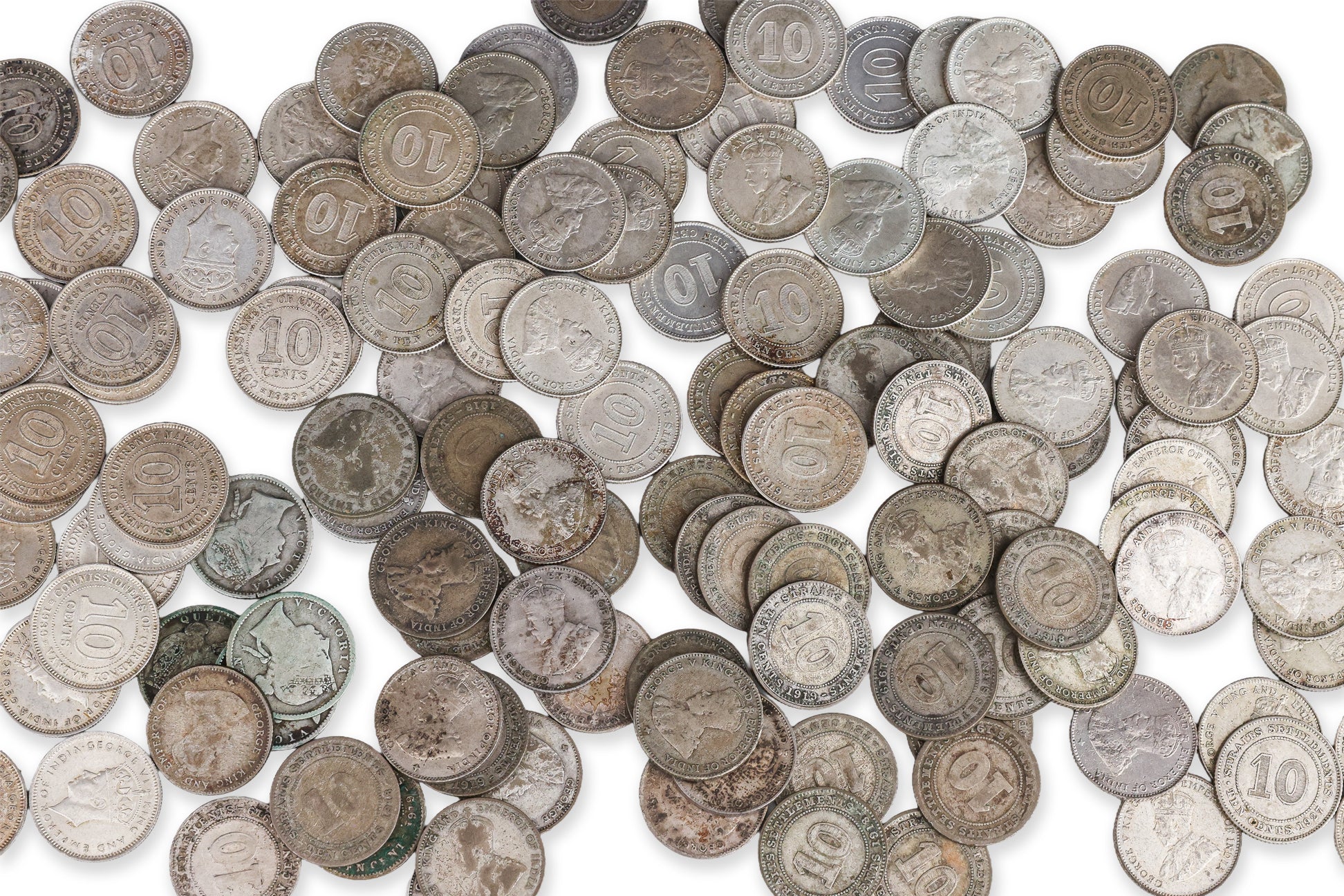 STRAITS SETTLEMENTS & MALAYA - 10 CENTS (APPROX 141)