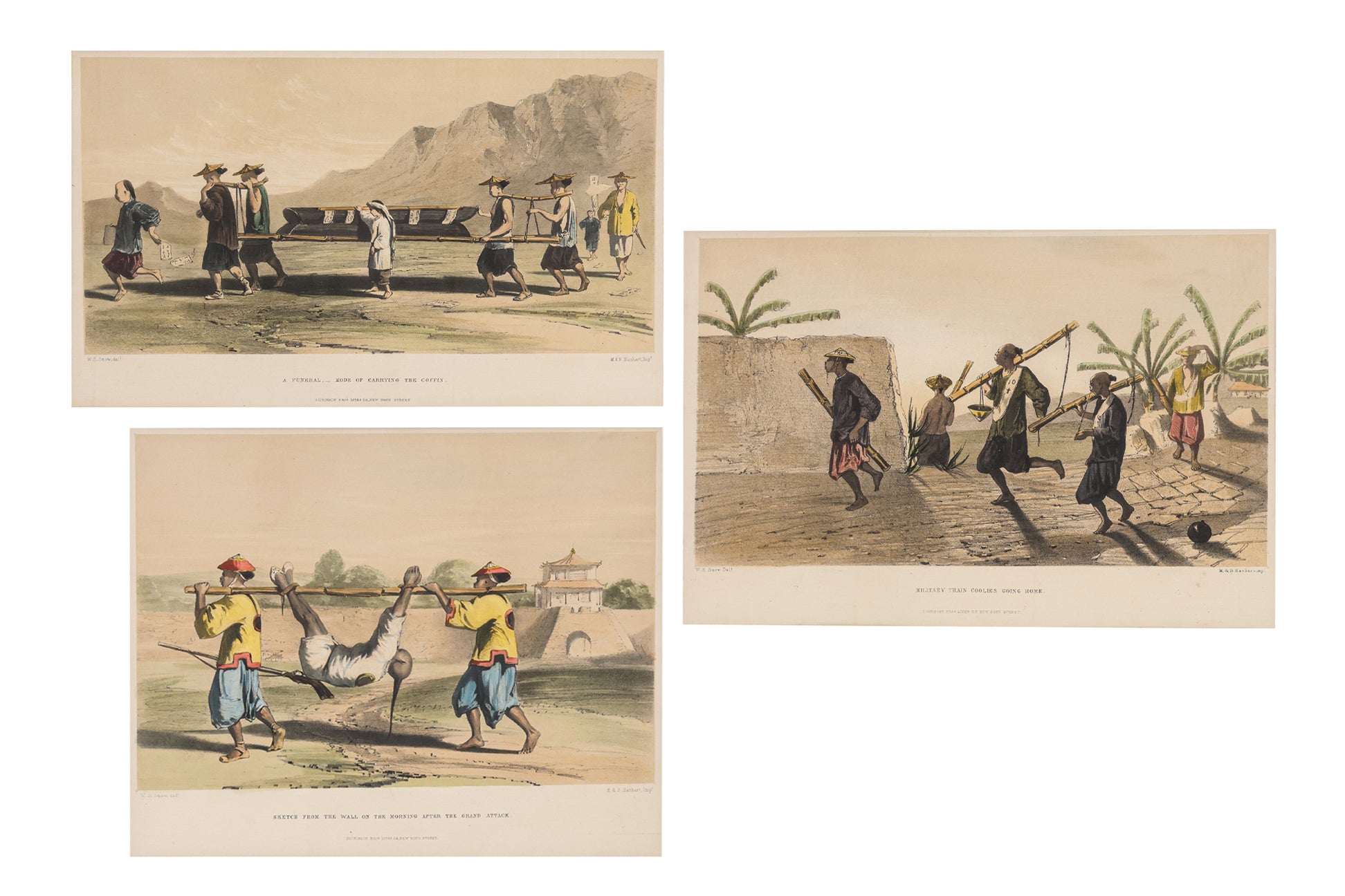 A GROUP OF THREE SCENES OF CHINESE LIFE, DICKINSON BROS, 1860