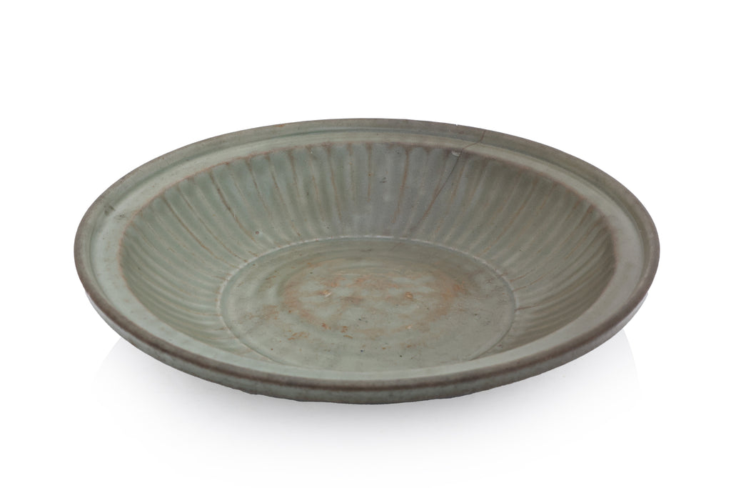 A LONGQUAN CELADON FLUTED DISH