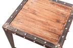 A PAIR OF INDUSTRIAL STYLE SIDE TABLES