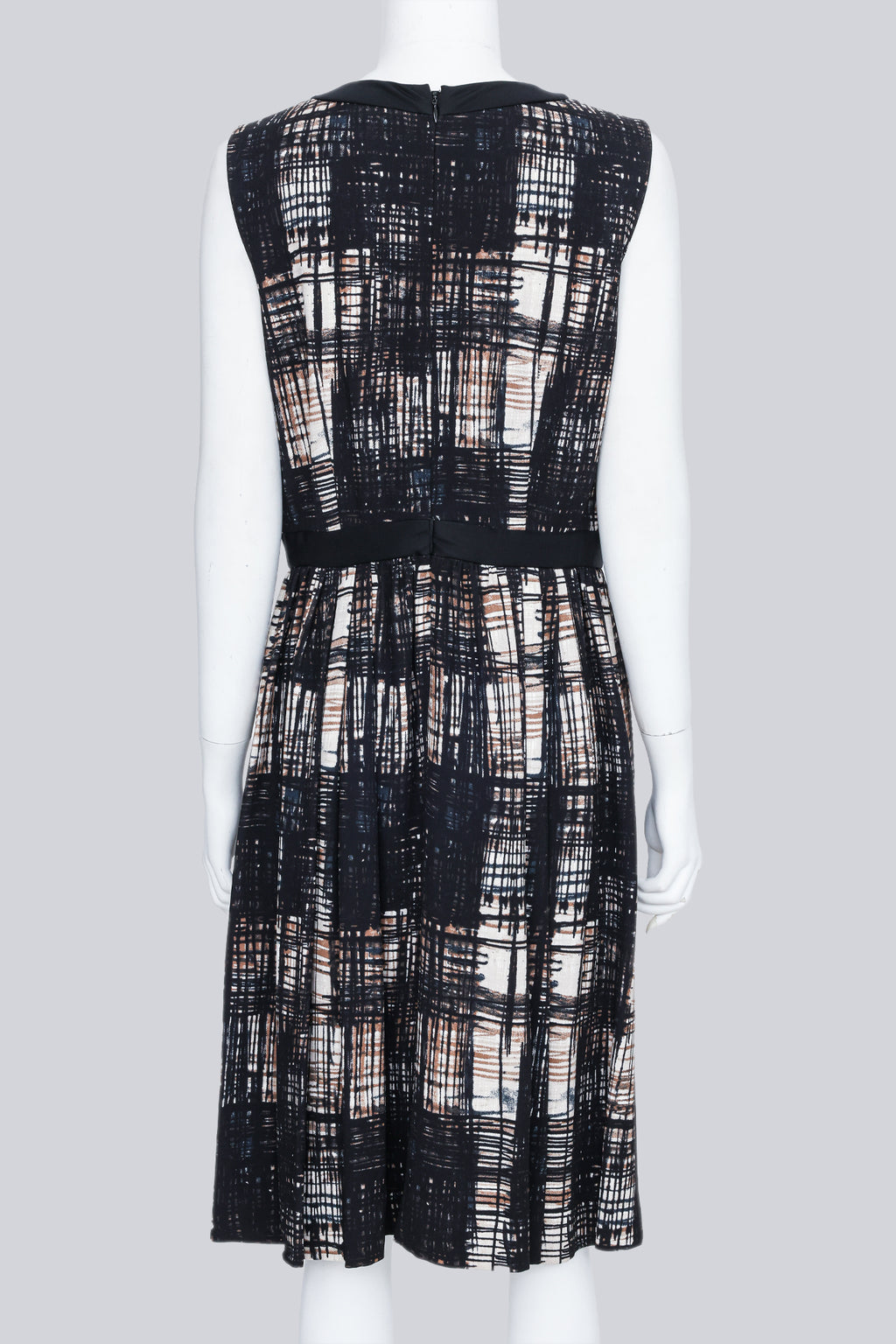 PRADA - A FALL/WINTER 2010 MULTI-COLOURED DRESS WITH LACE DETAILING