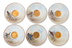 A HARLEQUIN SET OF ELEVEN ROYAL WORCESTER 'GAME BIRDS' PORCELAIN COFFEE CUPS AND SAUCERS (11)