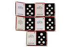 SINGAPORE, SILVER PROOF COIN SETS, 1988-1990 (5)