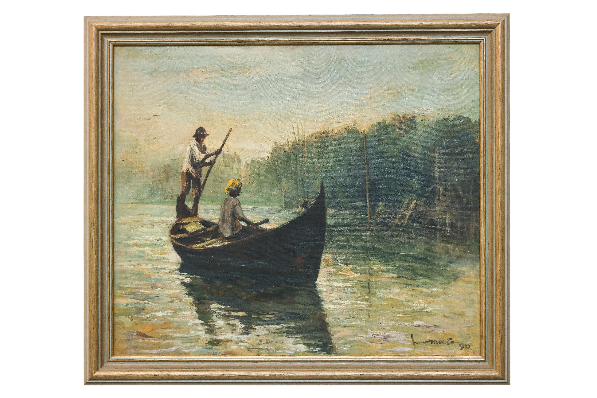 INANTA HADIPRANOTO (INDONESIAN, B. 1948) -  MEN IN BOAT