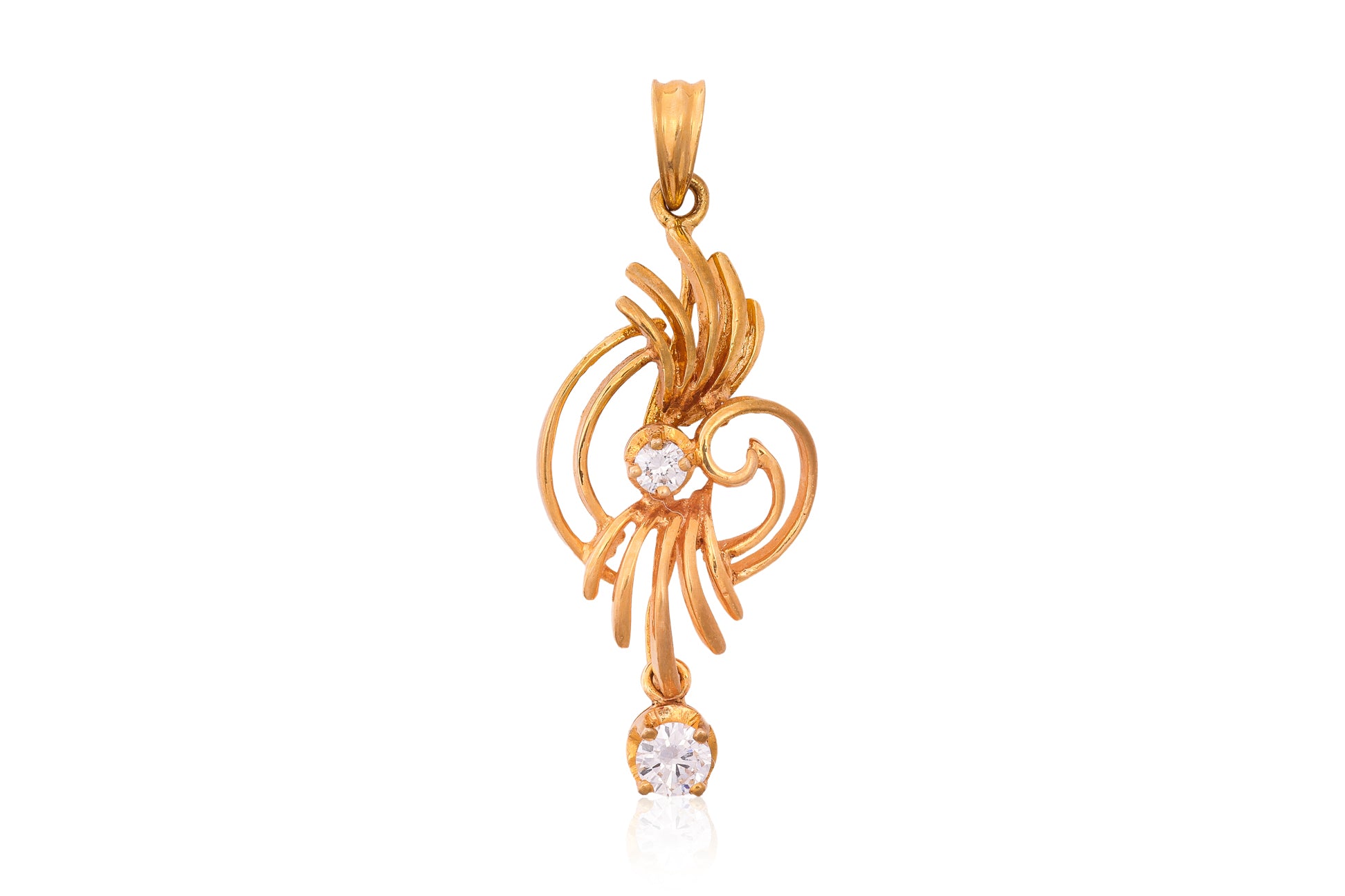 A HIGH KARAT GOLD DIAMOND OPENWORK PENDANT