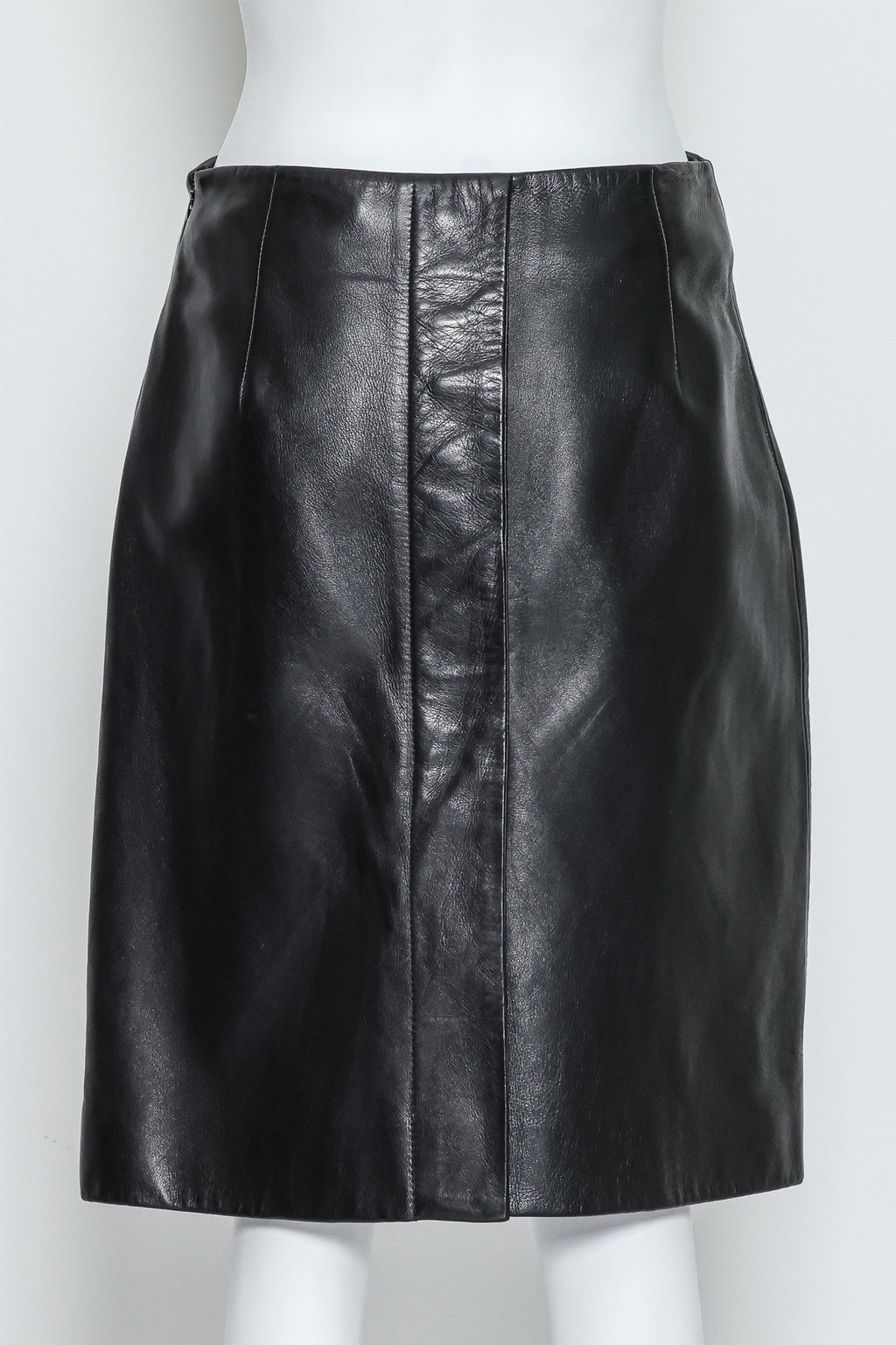 PROENZA SCHOULER - A BLACK LEATHER PENCIL SKIRT
