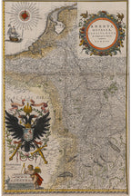 RHENUS, MOSELLA, VAHALIS, MOSA... WILLEM JANSZOON BLAEU, 1635