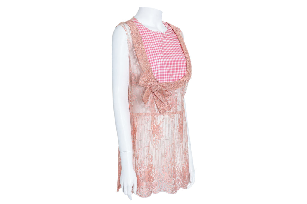 A COMME DES GARCONS PINK FLORAL LACE BLOUSE