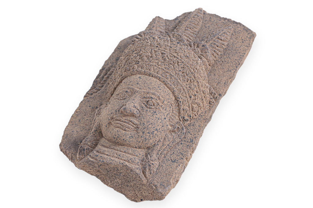 A CAMBODIAN KHMER STONE APSARA RELIEF