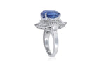 A SAPPHIRE AND DIAMOND 'BALLERINA' RING