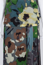 DRIES VAN NOTEN - AN ABSTRACT PRINTED SILK TWO PIECE ENSEMBLE