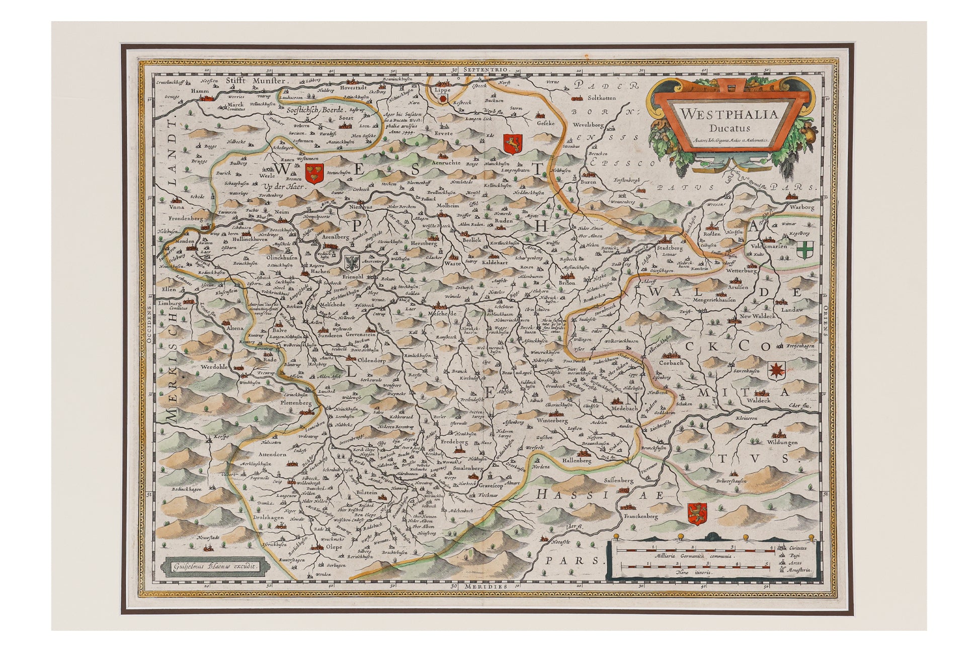 WESTPHALIA DUCATUS, WILLEM BLAEU, 1635