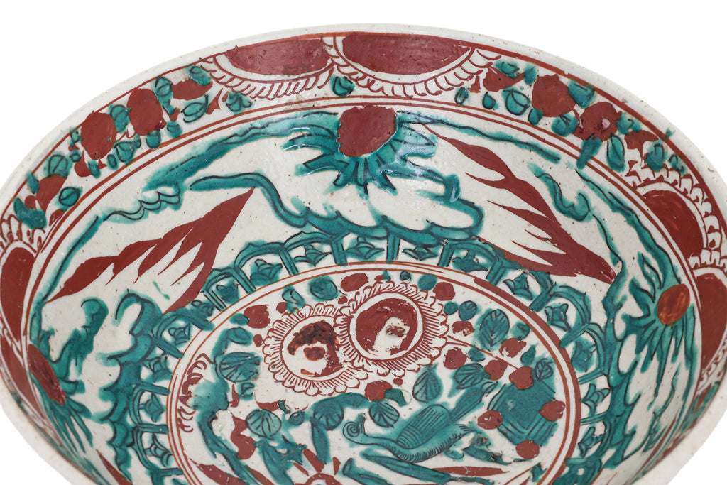 A POLYCHROME ENAMELLED BOWL