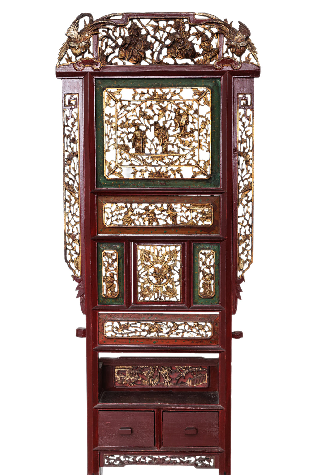 A GILT AND LACQUERED WASH STAND