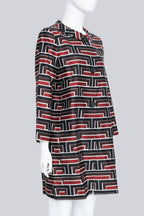 KATE SPADE X FLORENCE BROADHURST -  A GEOMETRIC PRINT COAT