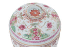 A LARGE POLYCHROME ENAMELLED BOWL AND COVER
