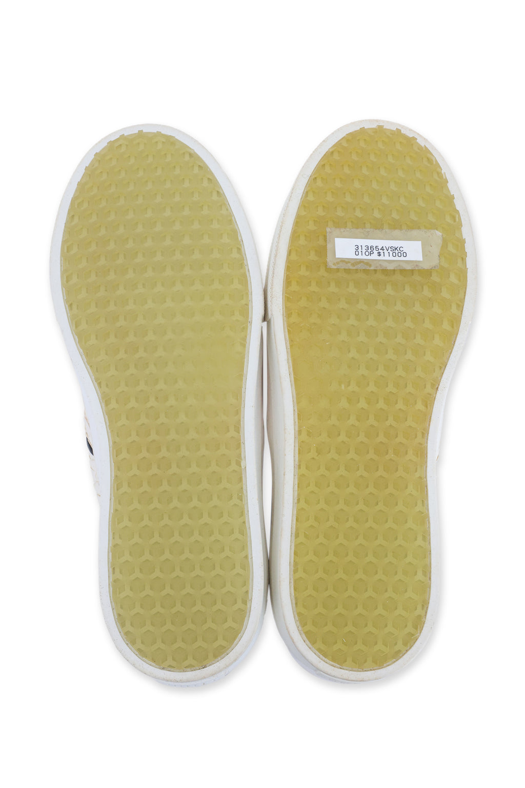 CELINE – A PAIR OF WHITE PYTHON SLIP-ON SNEAKERS