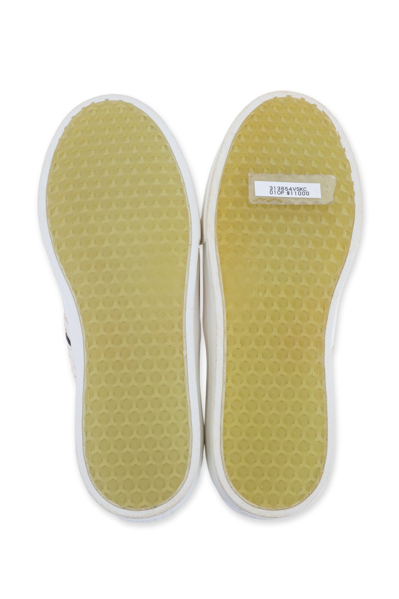 CELINE – A PAIR OF WHITE PYTHON SLIP-ON SNEAKERS