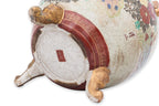 A LARGE SATSUMA POTTERY JAR AND COVER