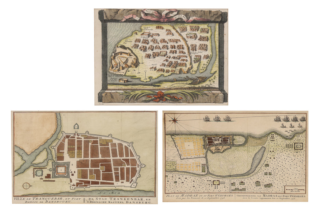 A GROUP OF THREE MAPS OF INDIAN FORTS AND TOWNS, ABBE PREVOST, C. 1746-1780