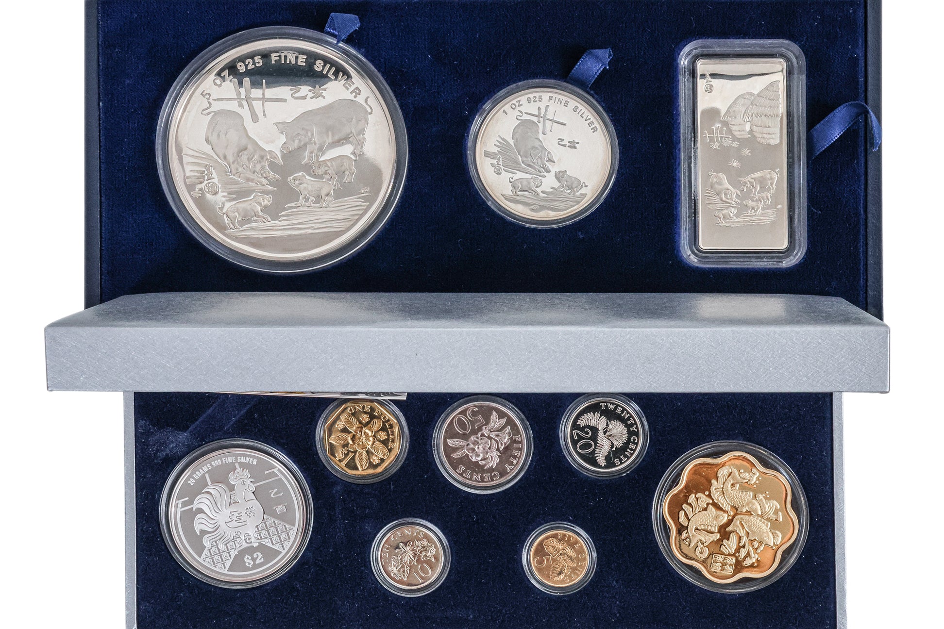 SINGAPORE, ASSORTED SILVER PROOF COIN SETS (3)