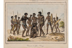 SIX HAND-COLOURED ETHNOGRAPHIC ENGRAVINGS OF INDIGENOUS AUSTRALIANS, M. G. L. DOMENY DE RIENZY, 1836