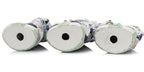 A SET OF THREE CHINESE PORCELAIN FU, LU, SHOU FIGURES