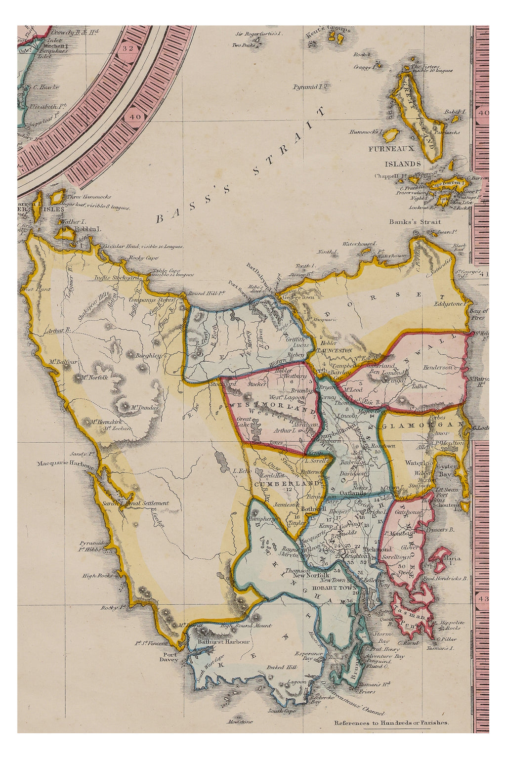 NEW SOUTH WALES & VAN DIEMEN'S LAND FROM THE MOST RECENT AUTHORITIES... GEORGE PHILIP, 1874
