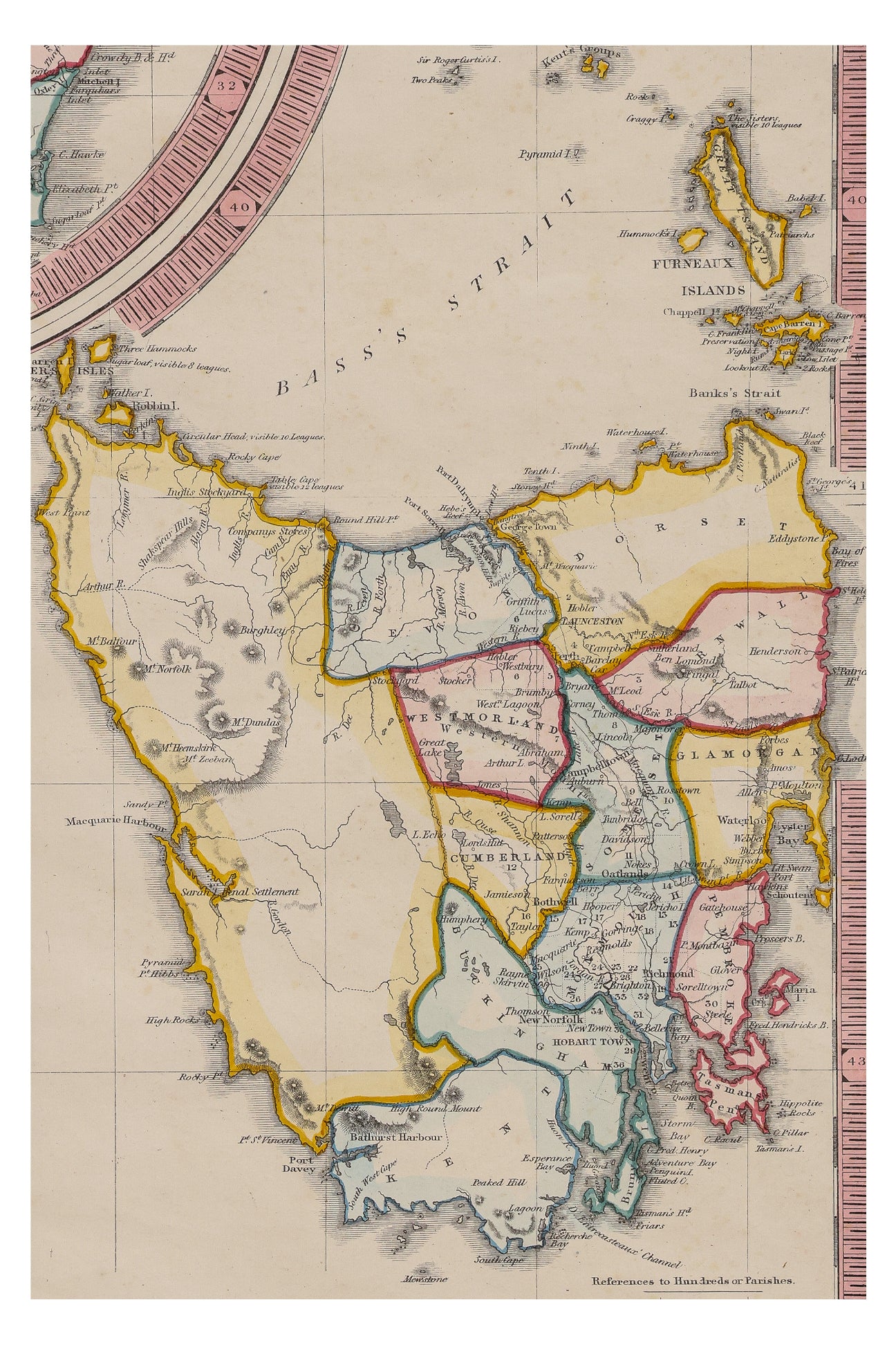 NEW SOUTH WALES & VAN DIEMEN'S LAND FROM THE MOST RECENT AUTHORITIES... GEORGE PHILIP, 1874