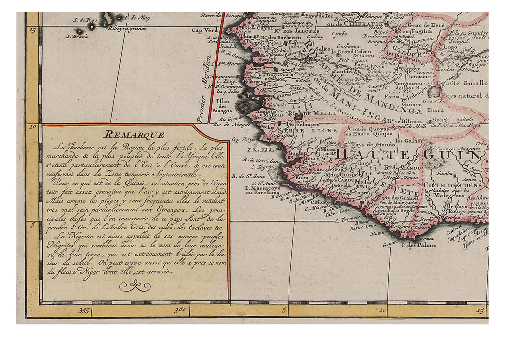 CARTE DE LA BARBARIE, NIGRITIE, ET DE LA GUINEE... HENRI ABRAHAM CHATELAIN, C. 1705-1739