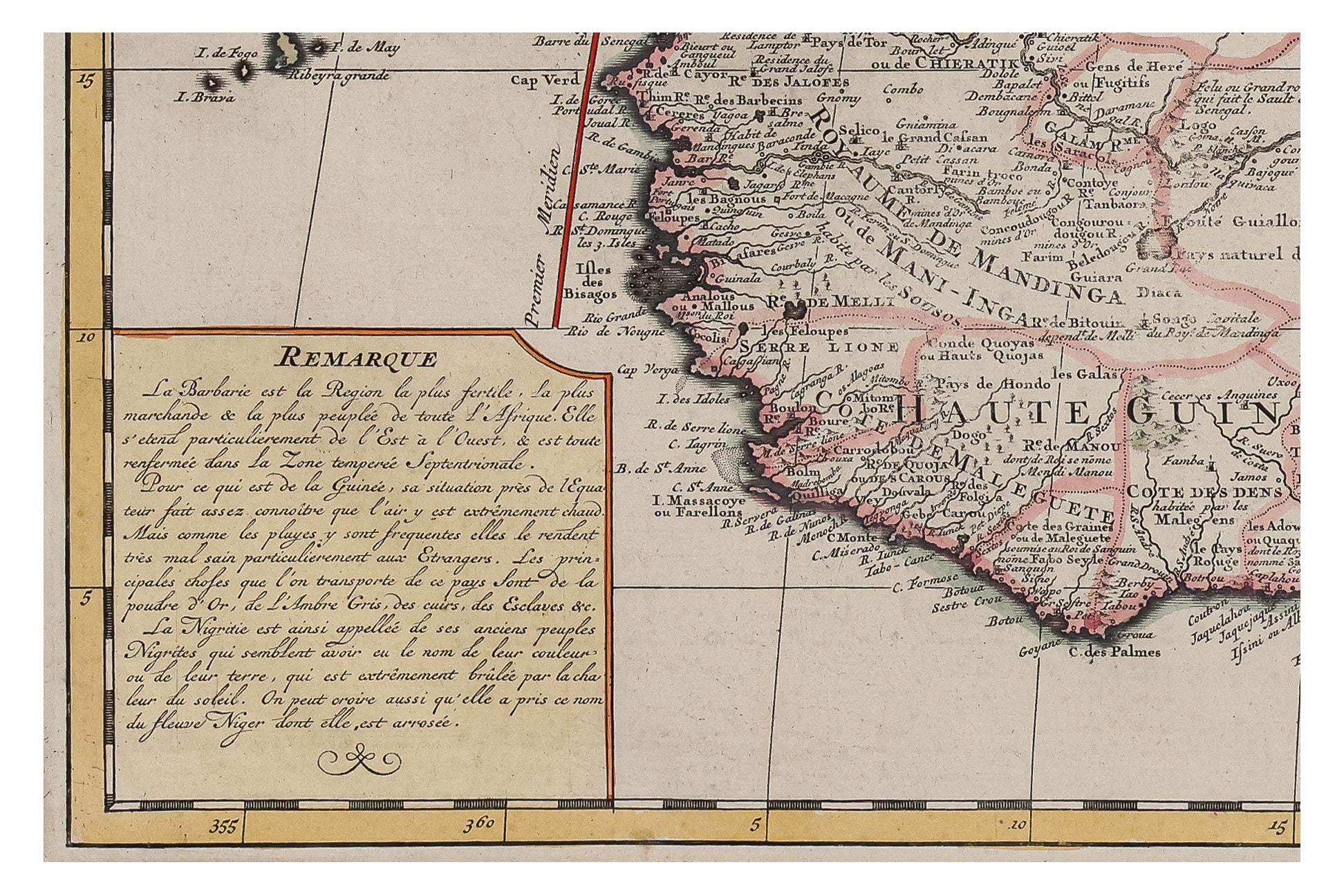 CARTE DE LA BARBARIE, NIGRITIE, ET DE LA GUINEE... HENRI ABRAHAM CHATELAIN, C. 1705-1739