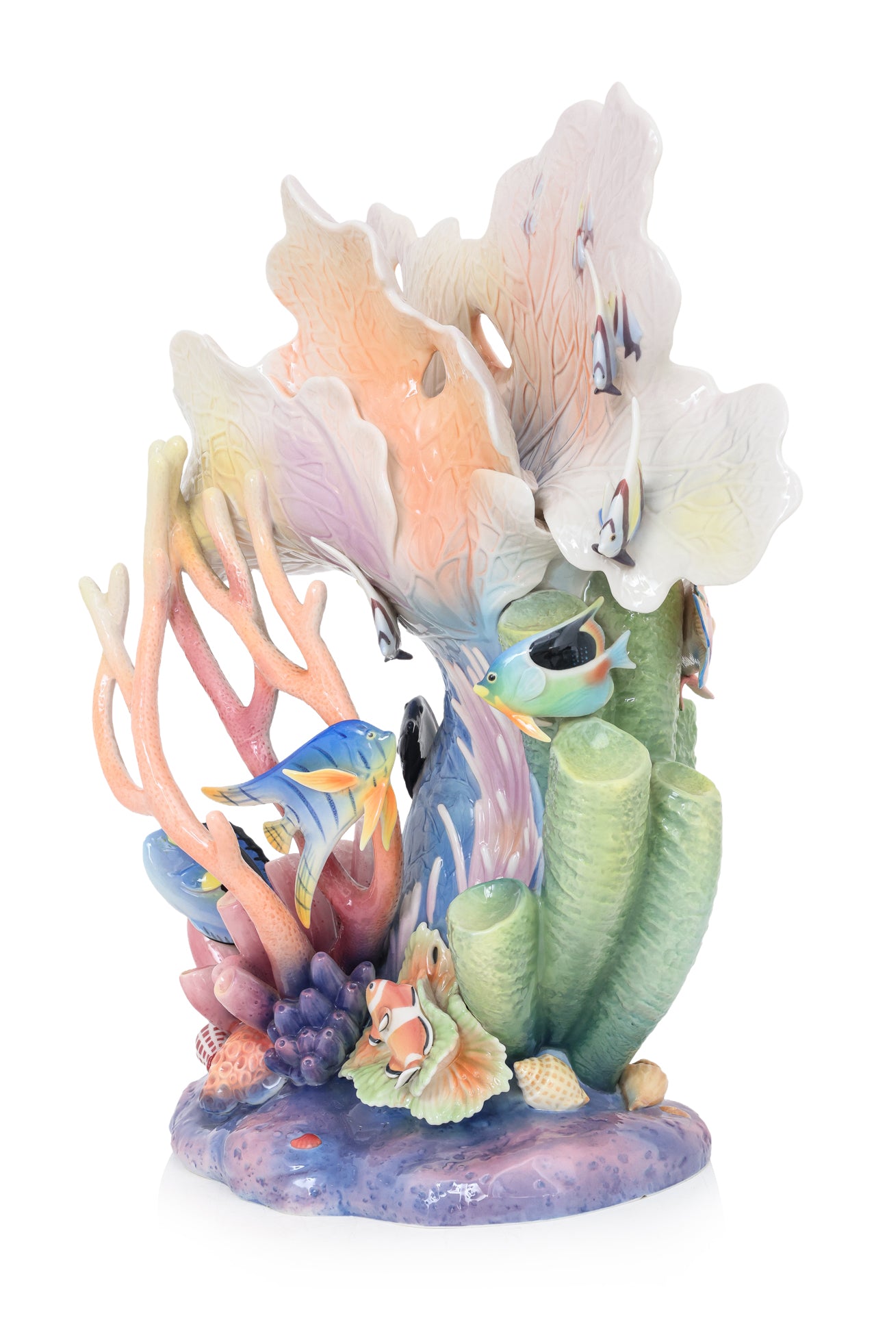 A LARGE FRANZ 'BY THE SEA' PORCELAIN VASE