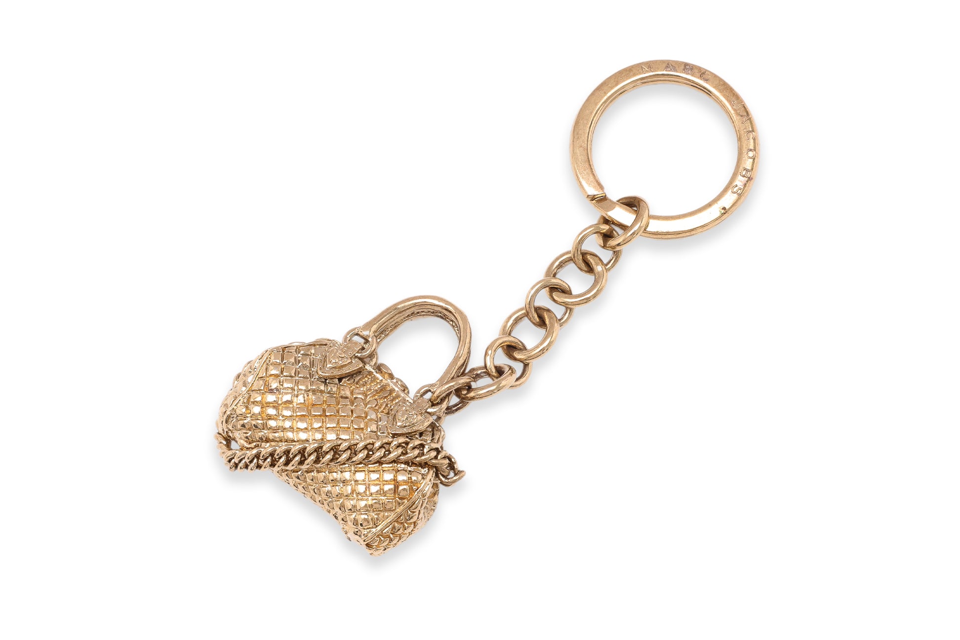 MARC JACOBS - A GOLD-TONE STAM KEY RING