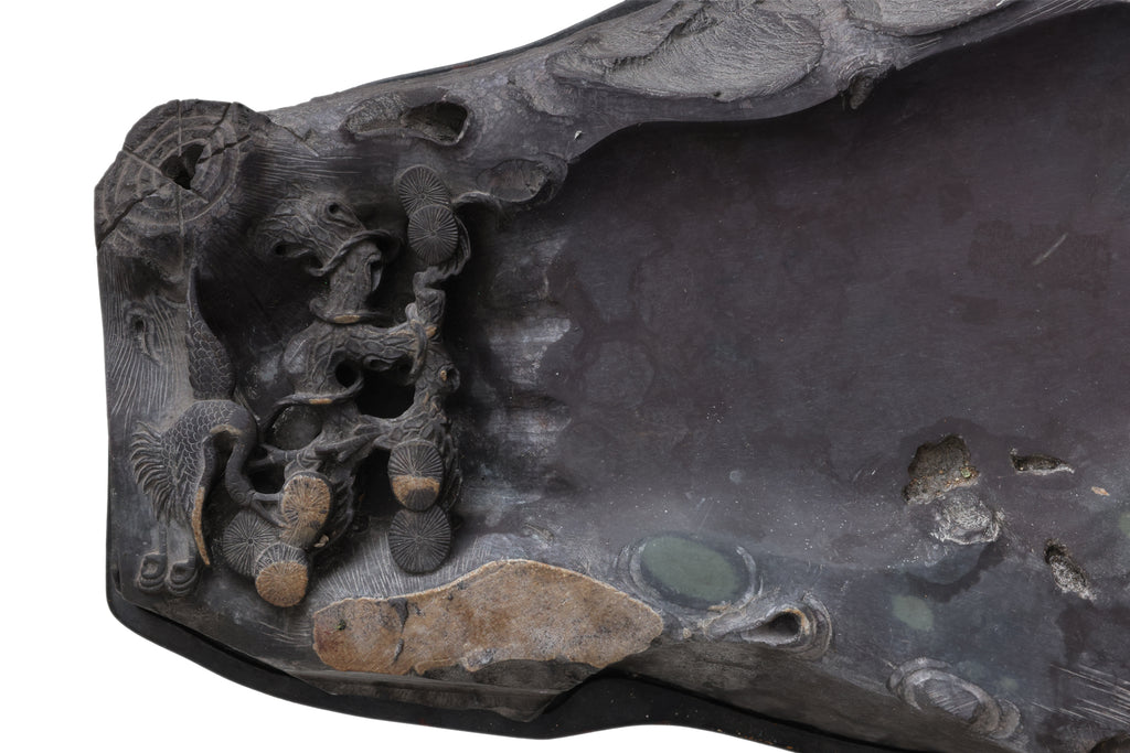 A LARGE CARVED DUAN INKSTONE