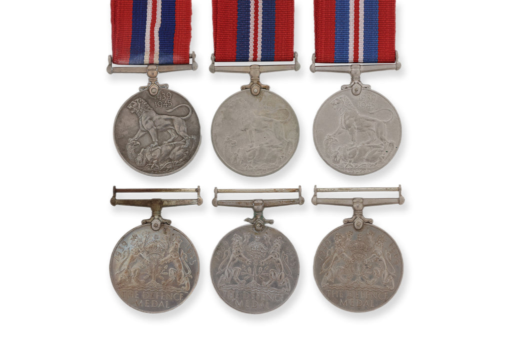 SIX BRITISH WORLD WAR II MEDALS