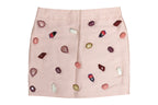 STELLA MCCARTNEY - A BEIGE RESIN GEM EMBELLISHED MINI SKIRT