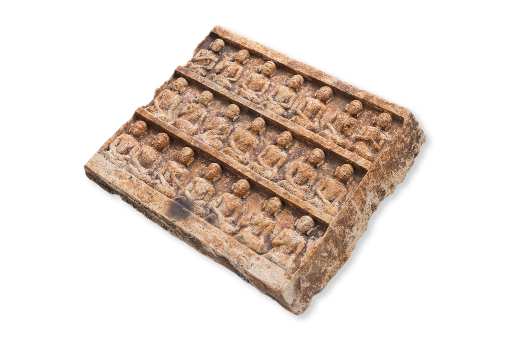 A PAIR OF SOUTHEAST ASIAN CARVED STONE PANELS