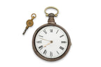 A GEORGE III SILVER PAIR CASED POCKET WATCH