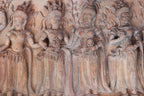 A SOUTH EAST ASIAN TERRACOTTA PANEL WITH FIGURAL RELIEF