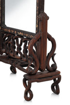 A MOTHER OF PEARL INLAID TABLE MIRROR